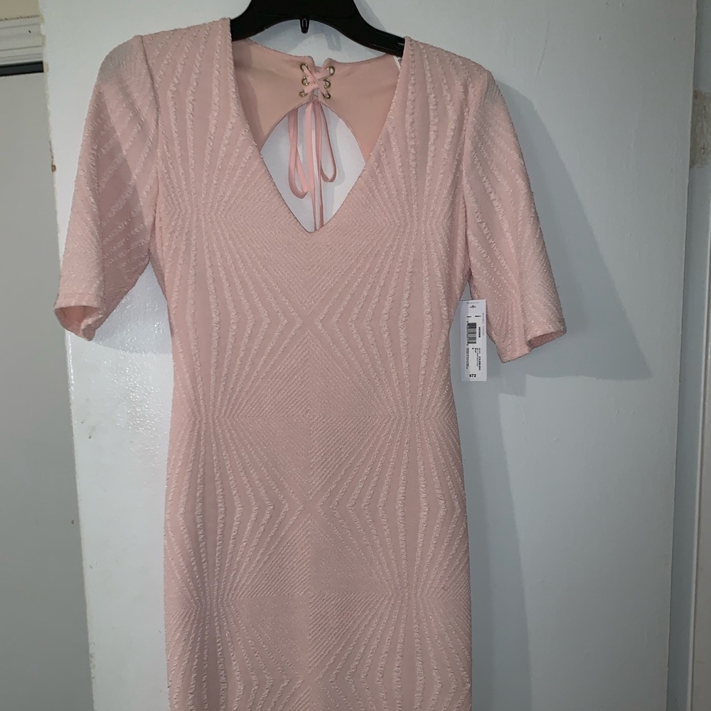 bodycon blush midi dress